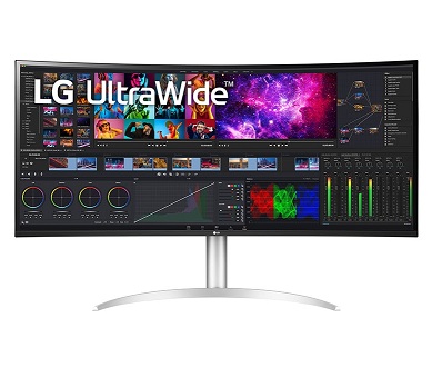 מסך מחשב מקצועי 40 אינץ' קעור אל.ג'י LG 40WP95CP-W UltraWide 40 Inch Curved 5K2K 72Hz Nano IPS 5ms 21:9 2xHDMI DP ThunderBolt USB-C 96W Speaker AMD FreeSync